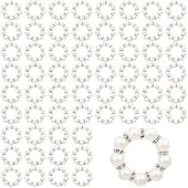 Semoic 60 ronds de serviette en perles imitation strass
