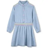 Billieblush U22342 Long Sleeve Dress Bleu 4 Years Fille
