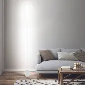 Ideal Lux Lampe sur pied Essence, lumière chaude, 24W, blanche, métal/verre,