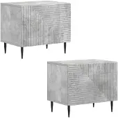 vidaXL Meuble TV , gris béton, fabriqué en panneaux de particules