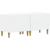vidaXL : Meuble TV blanc en panneaux de particules
