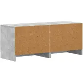 vidaXL Meuble TV , gris béton, fabriqué en panneaux de particules