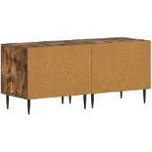 vidaXL Meuble TV en bois imitation chêne fumé