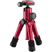 Mantona kaleido mini sundown red metallic (Métal), Trépied, Rouge