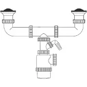 Mirtak Spülbecken Siphon v70 PVC (Siphon en bouteille)