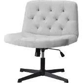 OEM Chaise de bureau grise sans accoudoirs, dossier mi-haut