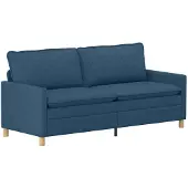 vidaXL Ensemble de canapés , 2 pièces, tissu bleu