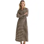 Scotch & Soda Ufu01643t Long Sleeve Midi Dress Marron 38 / Regular Femme