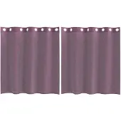 vidaXL Voile Rideaux avec oeillets 2 pcs. Violet 140x140 cm