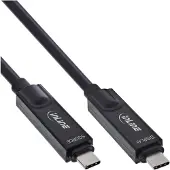 InLine Câble USB 3.2 Gen.2 AOC, USB-C mâle/mâle, 8K60Hz, 60W, noir, 3m