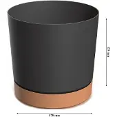 Prosperplast Doniczka Tubo PM Antracyt 18cm