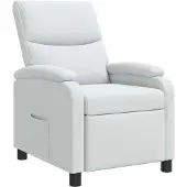 vidaXL Fauteuil relax blanc, revêtement en tissu, marque
