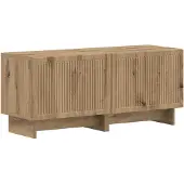 vidaXL Meuble TV LED, 5 pièces, bois composite imitation chêne artisanal