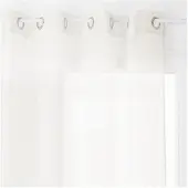Atmosphera Voilage Fin Uni À Oeillets Polyester Ivoire 135x240 Cm