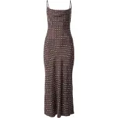 GUESS Robe 'AKILINA' brun foncé / blanc