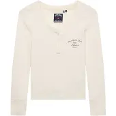 Superdry T-shirt à Manches Longues Athletic Button Down