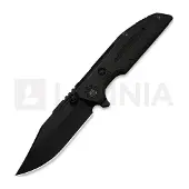 We Knife Couteau pliant Muster, Black Titanium, Black Stonewash