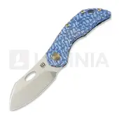 Olamic cutlery Couteau pliant Busker M390 Largo, Blue Craters