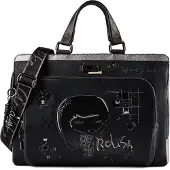 Anekke serviette sac d'ordinateur portable pour ordinateur portable Iron Briefcase Multicolor noir