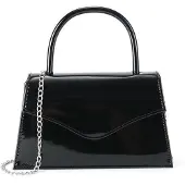 OEM Petite pochette de soirée noire avec une bandoulière