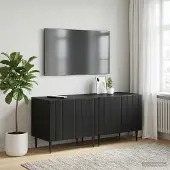 Prolenta Maison Exclusive - Meuble TV noir en bois composite