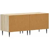 Syfax Meuble TV en bois imitation chêne Sonoma
