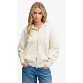 Superdry Luxe Casual Full Zip Sweatshirt Beige 2XS Femme