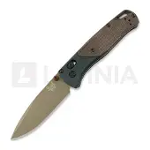 Benchmade Couteau pliant Bugout S90V Taiga Green Brown Canvas Micarta