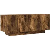 vidaXL Armoire TV chêne fumé 100x35x40 cm bois composite