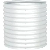 vidaXL Lit surélevé de jardin 80x80x81 cm Acier galvanisé argenté