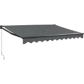 vidaXL Extension de l'auvent 3x2,5 m tissu et aluminium couleur anthracite