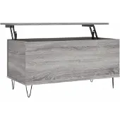 vidaXL Table basse Gris Sonoma 90x44,5x45 cm Bois composite