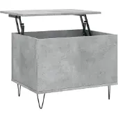 vidaXL Table basse gris béton 60x44,5x45 cm Bois composite