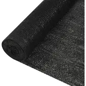 vidaXL Panneau de clôture noir 2x25 m HDPE 150 g/m