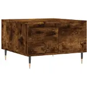 vidaXL Table basse chêne fumé 55x55x36,5 cm Bois composite
