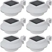 vidaXL 6x lampe d'extérieur kit d'éclairage solaire lumière de clôture lumière de gouttière blanche