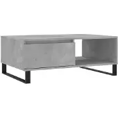 vidaXL Table basse gris béton 90x60x35 cm Bois composite