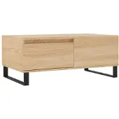 vidaXL Table basse en chêne Sonoma 90x50x36,5 cm Bois composite