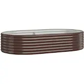 vidaXL Lit surélevé Acier revêtu par poudre 175x100x36 cm Marron
