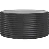 vidaXL Lit surélevé Anthracite 140x140x68 cm Acier revêtu par poudre