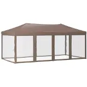 vidaXL Party tent faltbar mit Seitenwänden 3x6 m Taupe