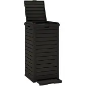 vidaXL Poubelle d'extérieur noire 41x41x86 cm Polypropylène