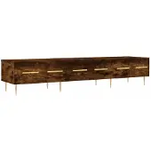 vidaXL Armoire TV chêne fumé 150x36x30 cm Bois composite