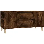 vidaXL Armoire TV chêne fumé 102x44,5x50 cm Bois composite