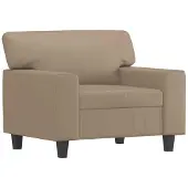 vidaXL Fauteuil Cappuccino-Brown 60 cm similicuir