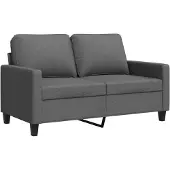 vidaXL Canapé 2 places gris foncé 120 cm Tissu