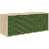 Syfax Meuble TV mural GELEEN, dimensions : 102 x 33 x 40 cm, finition chêne Sonoma