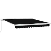 vidaXL Store banne télescopique noir 300 x 250 cm en toile et aluminium