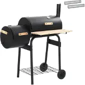 vidaXL , Barbecue d'extérieur, 103 x 60 x 113 cm, Acier, Noir