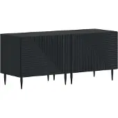 Syfax Meuble TV, noir, en panneaux de particules